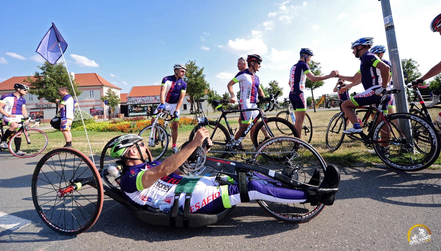 Filip Degl na závodech handbike