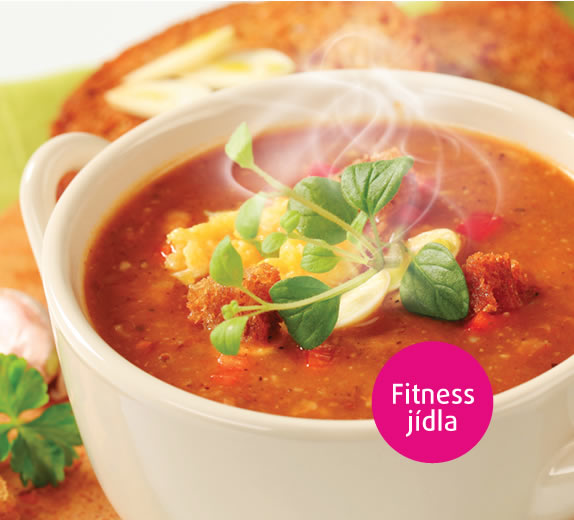 Thajská proteinová polévka pro fitness v misce